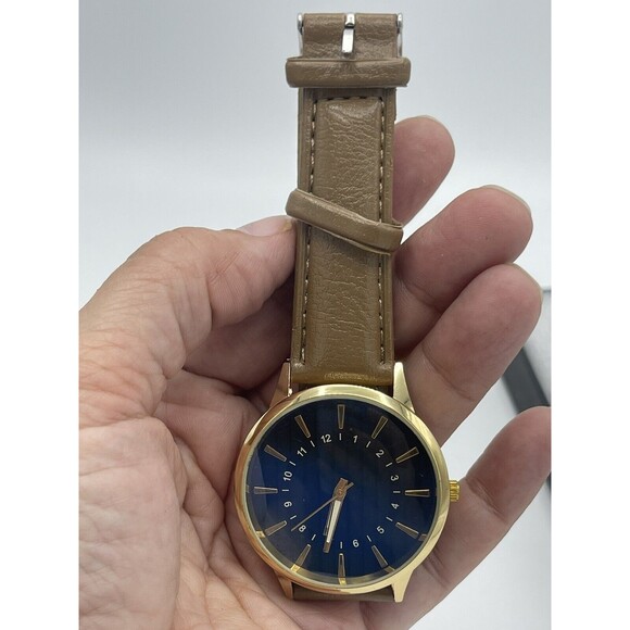 Watch, Ballpoint Ink Pen @ Credit Card Holder In Tan Gift Set New - Picture 9 of 9